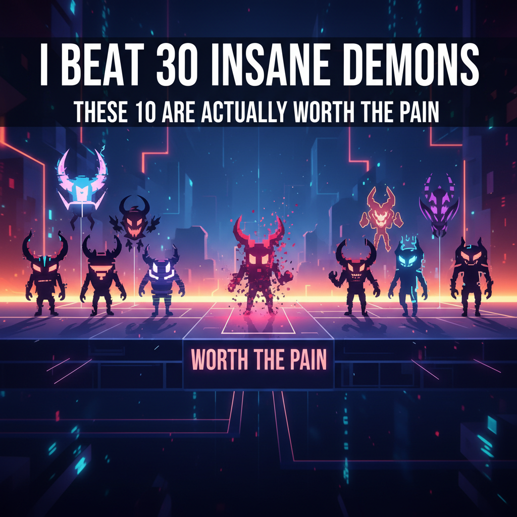 Professional blog header image for article titled: I Beat 30 Insane Demons. These 10 Are Actually Worth the Pain. High quality, relevant imagery, clean composition.