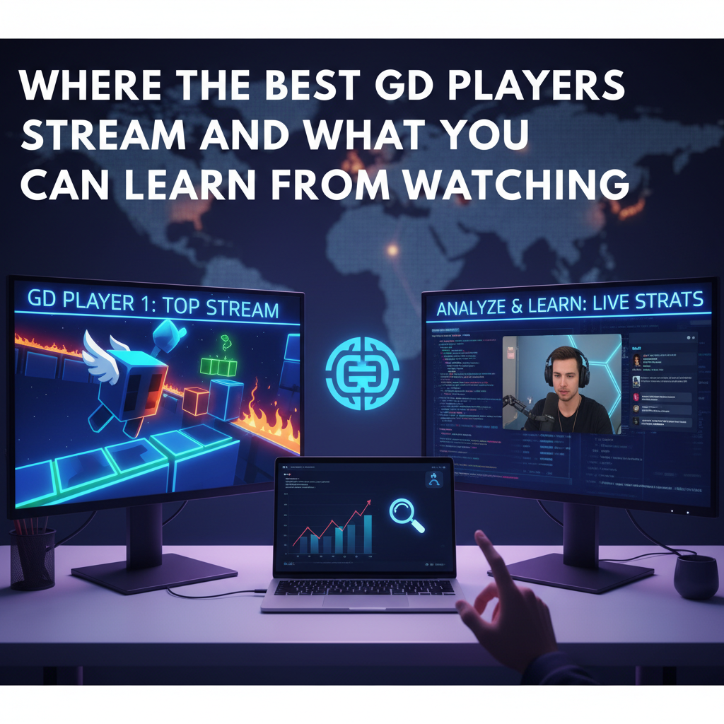 Professional blog header image for article titled: Where the Best GD Players Stream and What You Can Learn From Watching. High quality, relevant imagery, clean composition.
