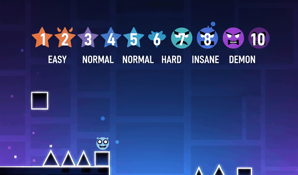 Geometry Dash difficulty rating system explained