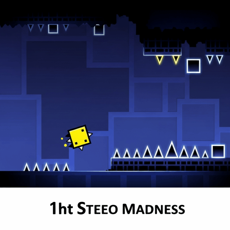 Geometry Dash first level Stereo Madness guide