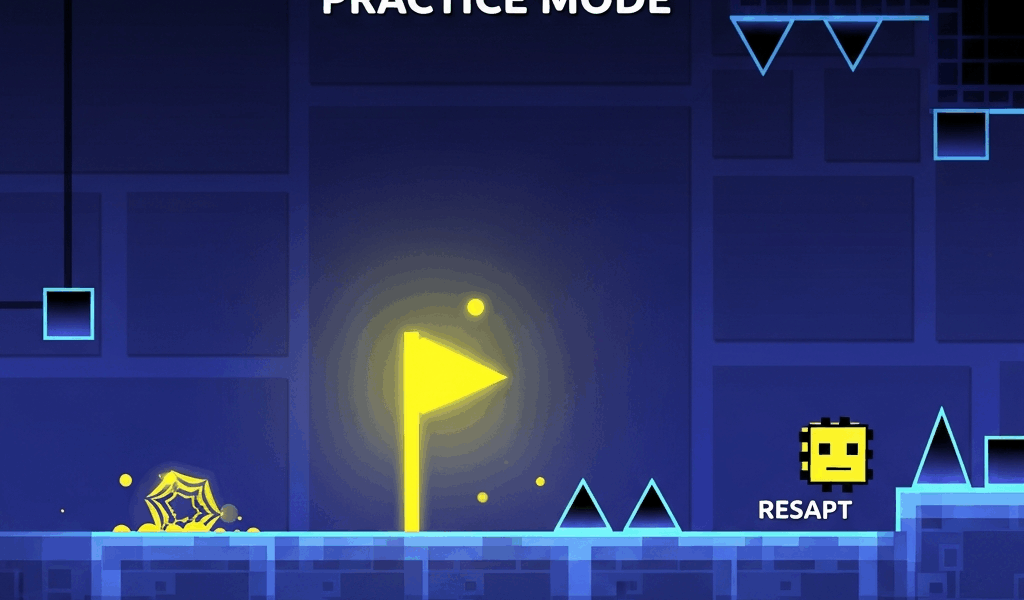 Geometry Dash practice mode how to use it right