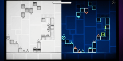 Geometry Dash layout vs decorated levels