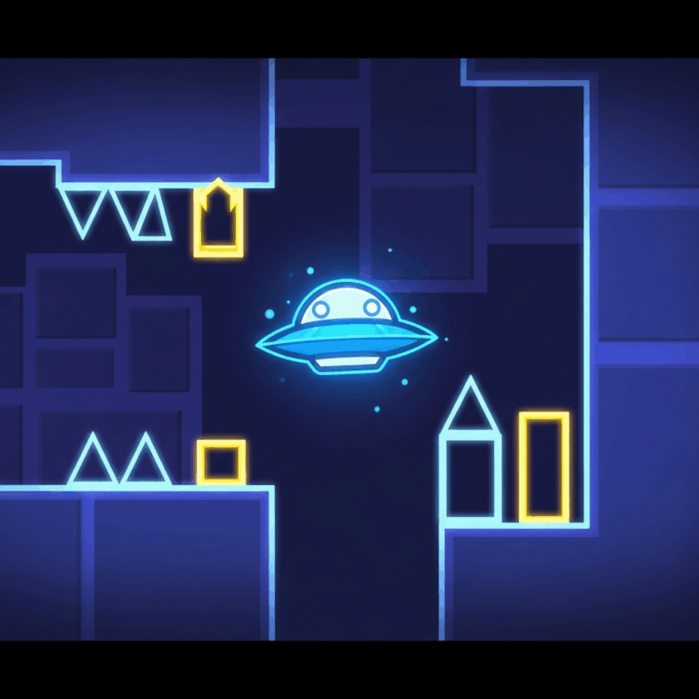 Geometry Dash UFO mode hidden rhythm